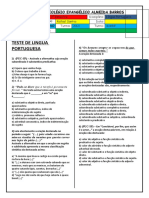 Teste Português 3º Bim