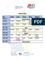 Horario de Clase 2023 2