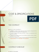 Cost & Specifications - 01