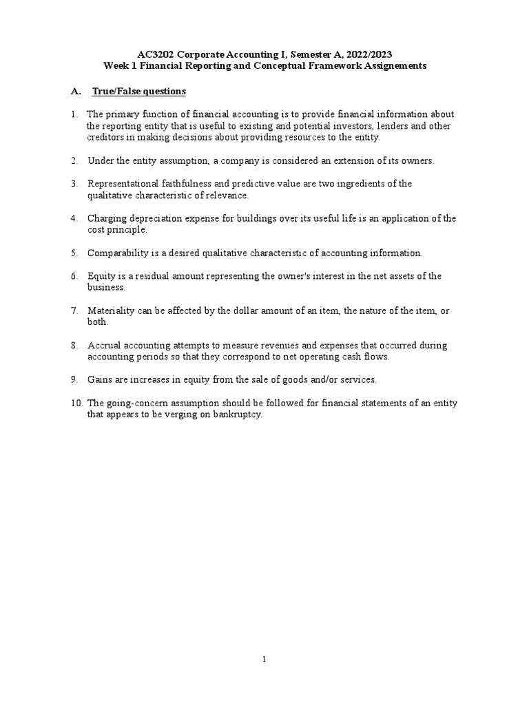 AC3202 WK1 Assignment (22:23A) | PDF | Equity (Finance) | Private Sector