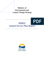 2020/21 Annual Service Plan Report: Ministry of Environment and Climate Change Strategy