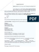 Equivalent Annual Costs