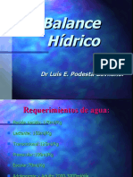 Balance Hídrico: Requerimientos de Agua y Pérdidas Insensibles