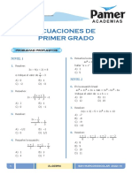 ALGEBRA - N1 - Ecuaciones de 1° Grado