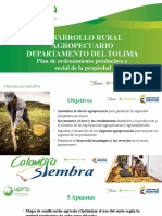Desarrollo Rural Agropecuario en El Tolima