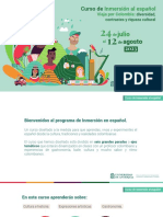 Brochure: Curso de Inmersión al español UdeA 2023