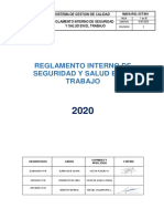 Mava-Rgl-Sst-001 Reglamento Interno Seguridad Salud y Trabajo Mava