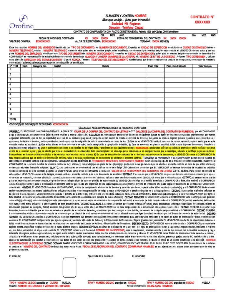 Modelo de Contrato de Compraventa en Colombia | PDF | Ley común | Justicia