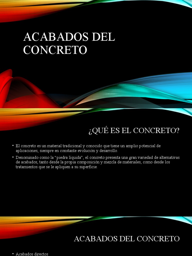 Acabados Del Concreto Pdf Hormigón Materiales