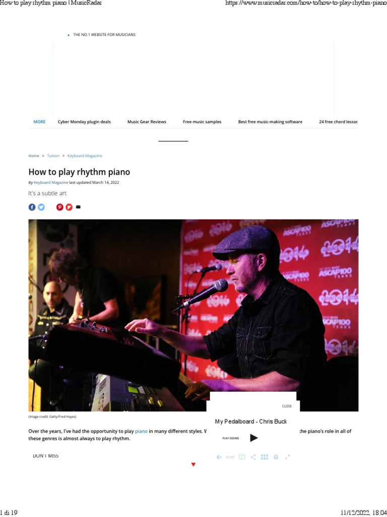 How To Play Rhythm Piano Pdf Piano Elements Of Music