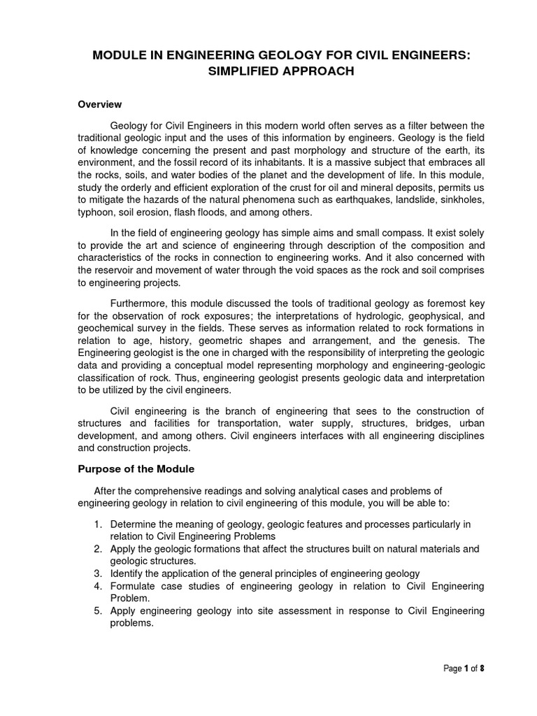 Geology for Civil Engineers | PDF | Geology | Earth Sciences