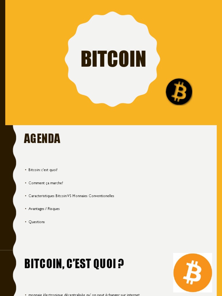 Bitcoin PRESENTATION | PDF | Bitcoin | Crytomonnaies