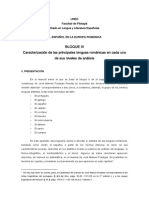 Caracterización de las principales lenguas románicas