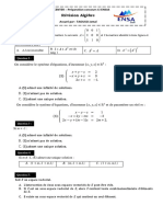 Révision Algebre CI ENSAS