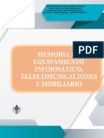 Memoria de Equipamiento Informático, Telecomunicaciones y Mobiliario