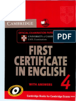 Cambridge FCE Practice Tests 2008 Volume 4