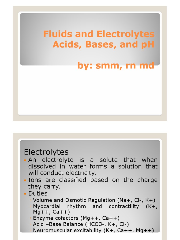 Understanding Fluids and Electrolytes | PDF | Edema | Sodium