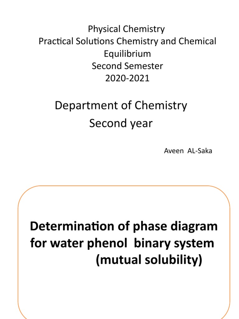 Water Phenol PDF Solubility Phase (Matter)