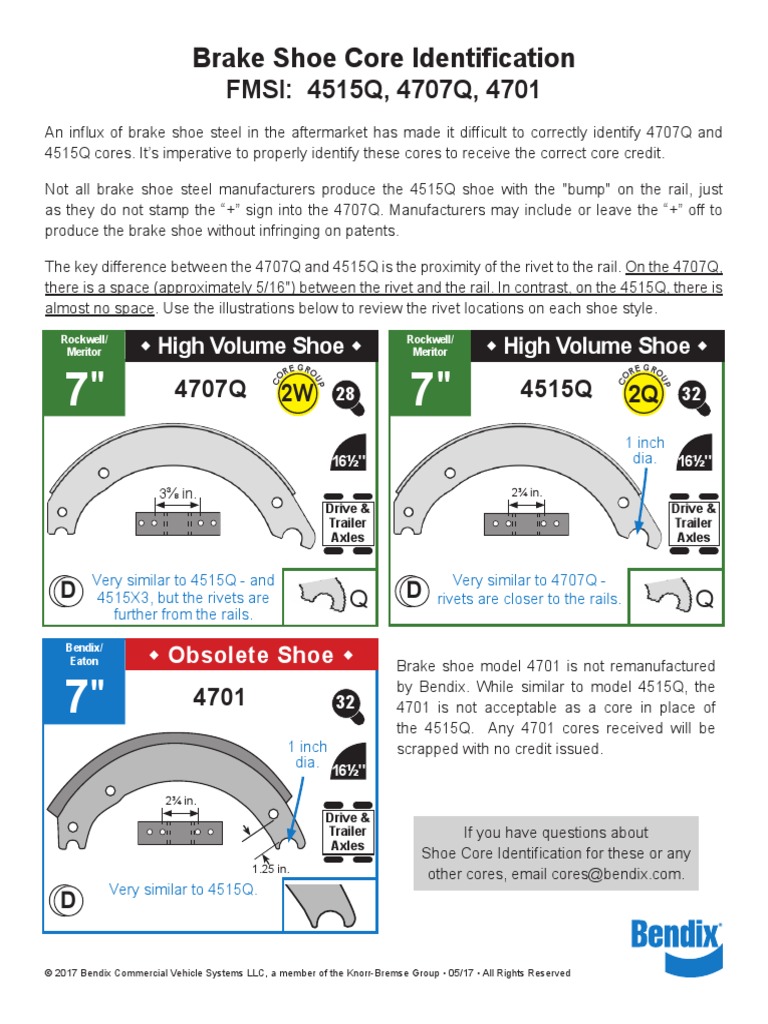5 Brake Shoe Identification 4515Q Vs 4707Q2 Download Free PDF