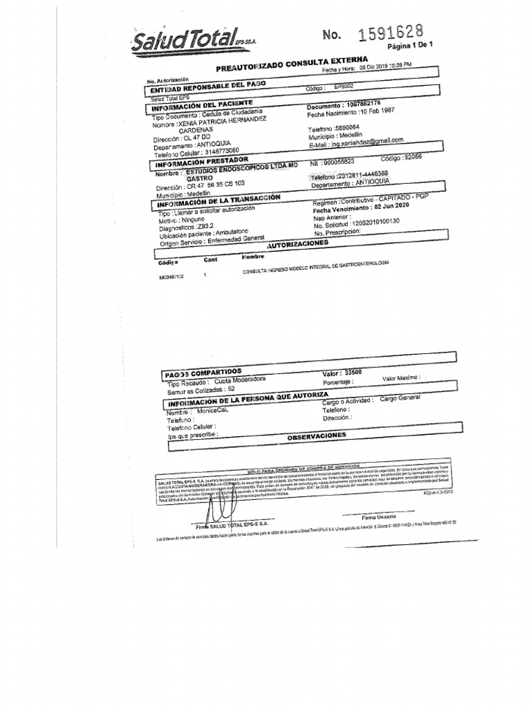 Orden colonoscopia xenia hernandez pdf