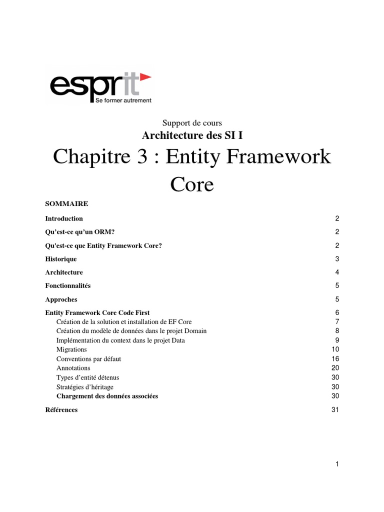 Introduction à Entity Framework Core 7 | PDF | Microsoft SQL Server ...