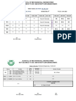 KIIT Mechanical Engineering Time Tables for Sections M1-M6