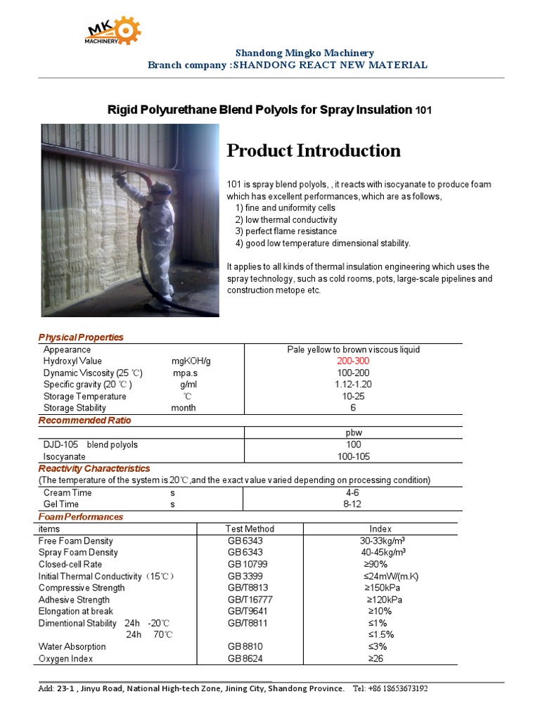 Rigid Polyurethane Blend Polyols 101 | PDF | Polyurethane | Chemistry