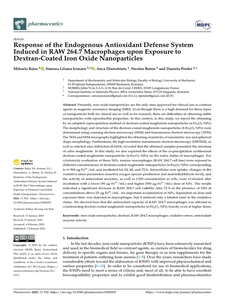 Nanoparticles | PDF | Medical Imaging | Pathology