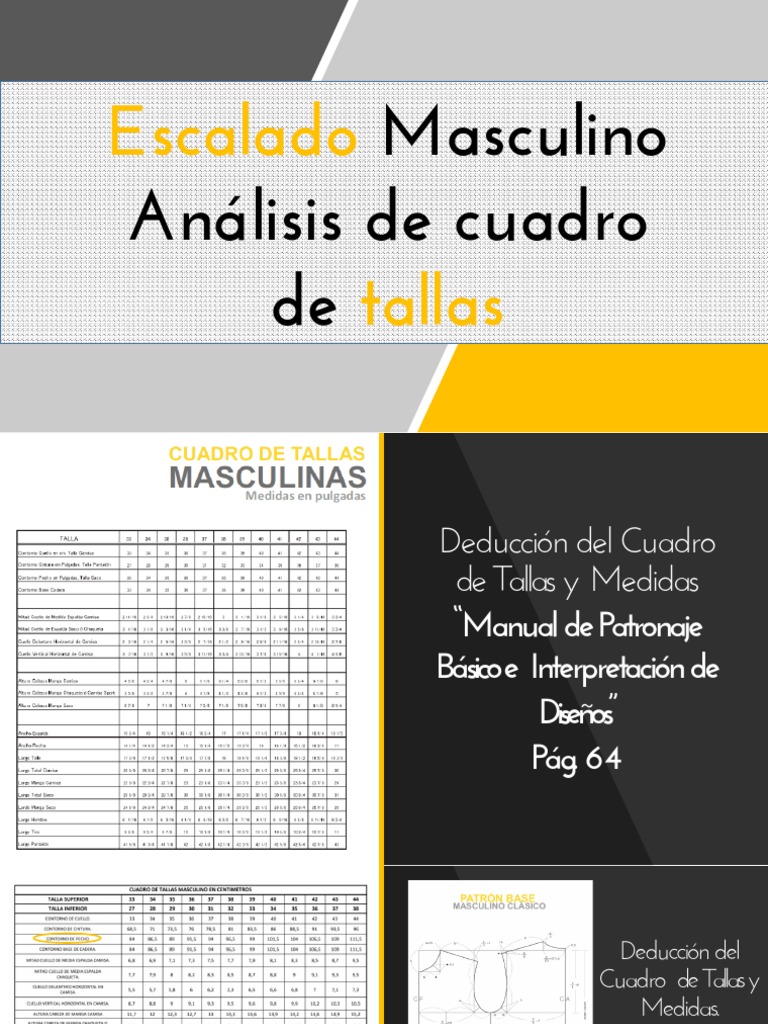 Anexo Analisis Construccion Cuadro Tallas Masculino DXT 1 | PDF