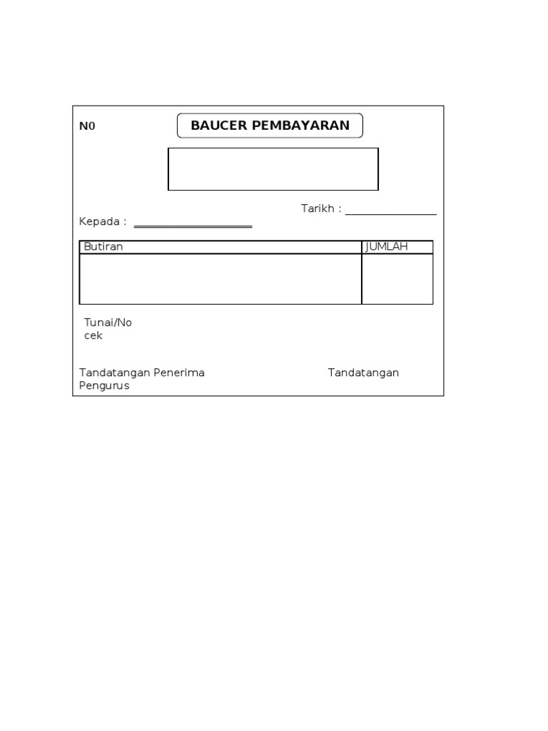 Contoh Baucar Pembayaran Pdf