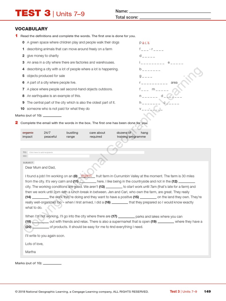 Keynote - PreIntermediate - TB - Test 3 | PDF | Bus