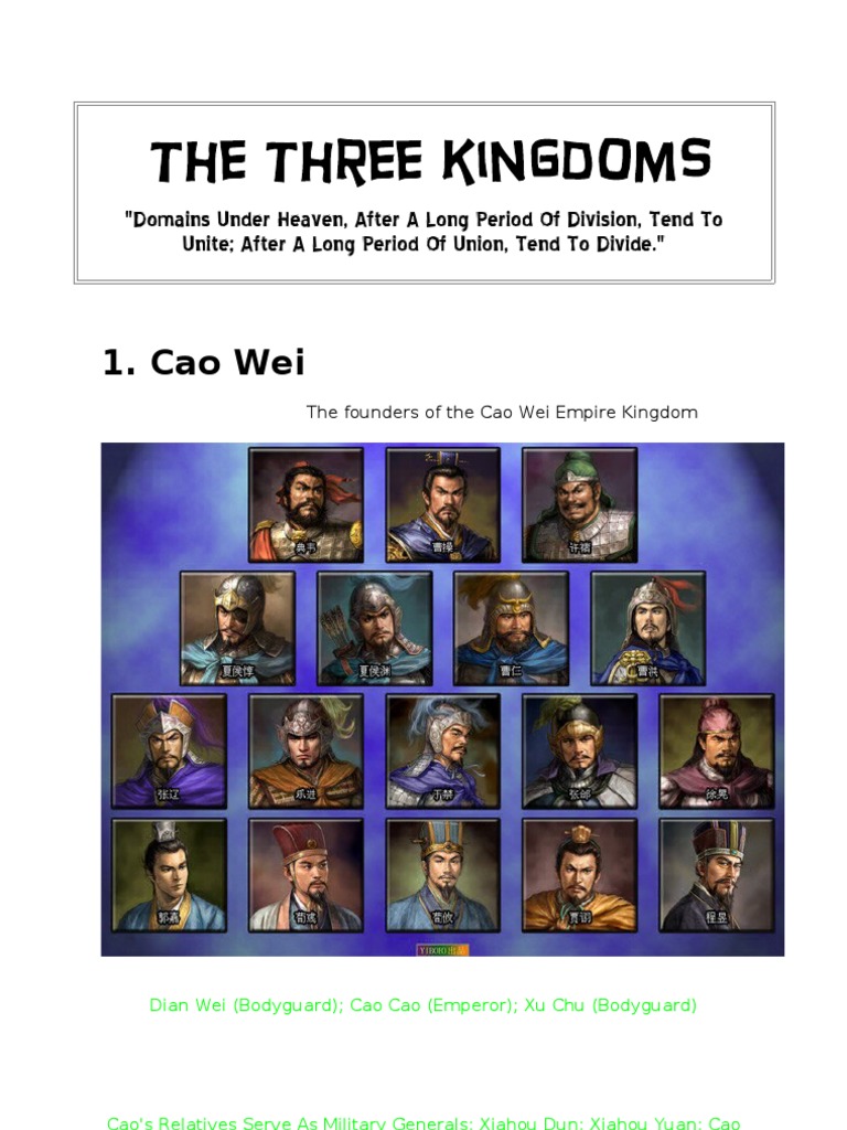 The Three Kingdoms Three Kingdoms Han Dynasty