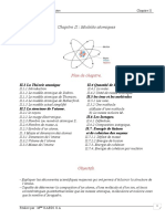 Chapitre II Modèles Atomiques.