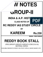 New Notes Group-Ii: India & A.P. History RC Reddy Ias Study Circle
