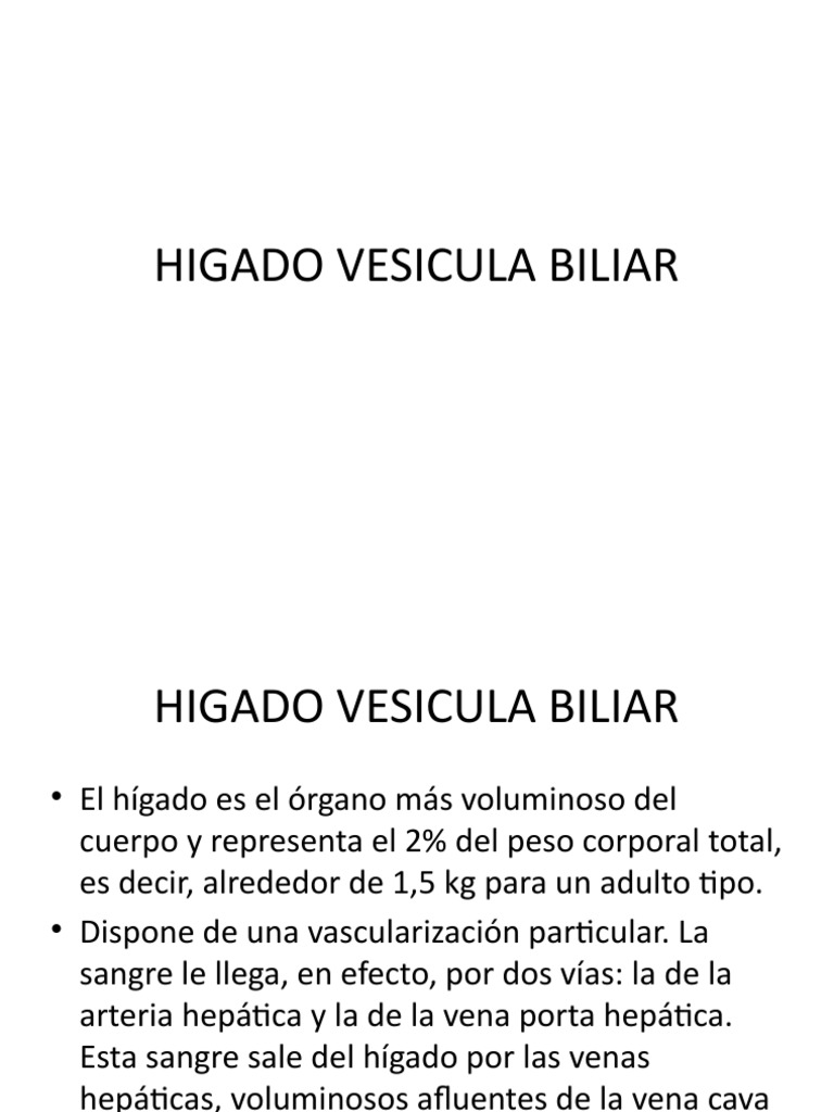 Higado y Vesicula Biliar | Descargar gratis PDF | Hígado | Sistema ...
