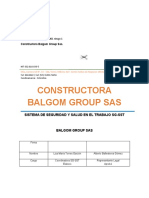 Sistema de Seguridad y Salud en el Trabajo Constructora Balgom Group