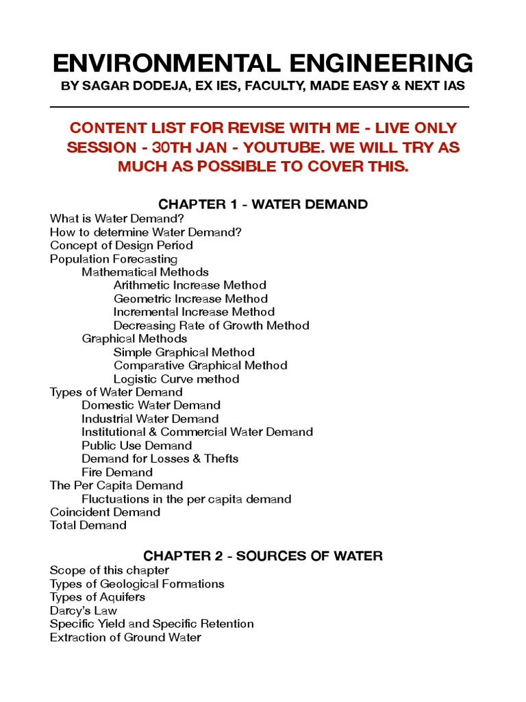 Ee Revise With Me Mega Session Details | PDF | Sewage Treatment | Water ...