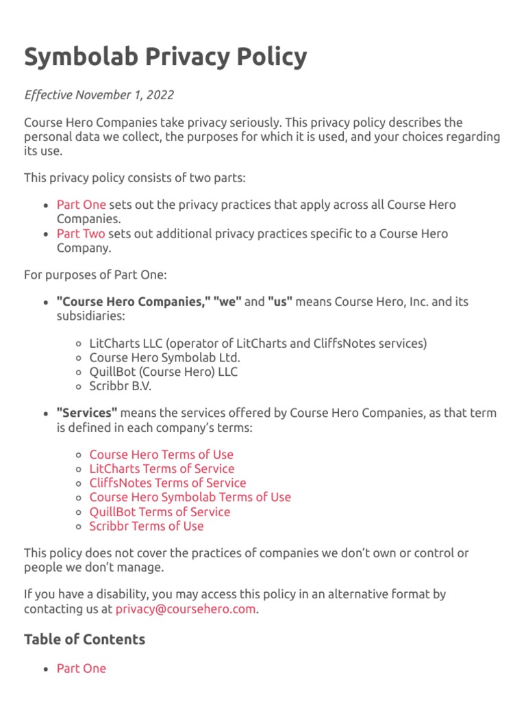 Symbolab Privacy Policy Overview | PDF | Privacy | Security