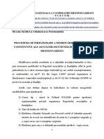 PROCEDURA DE INREGISTRARE A MODIFICARILOR ACTELOR CONSTITUTIVE ALE ASOCIATIILOR