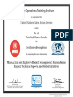 Mine Action and Explosive Hazard Management Certificate