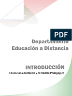 Introduccion Educacion A Distancia y El Modelo Pedagogico