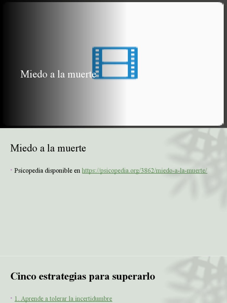 Supera el miedo a la muerte: 5 estrategias | PDF | Muerte | Temor