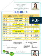 Binongan Elementary Class Schedule