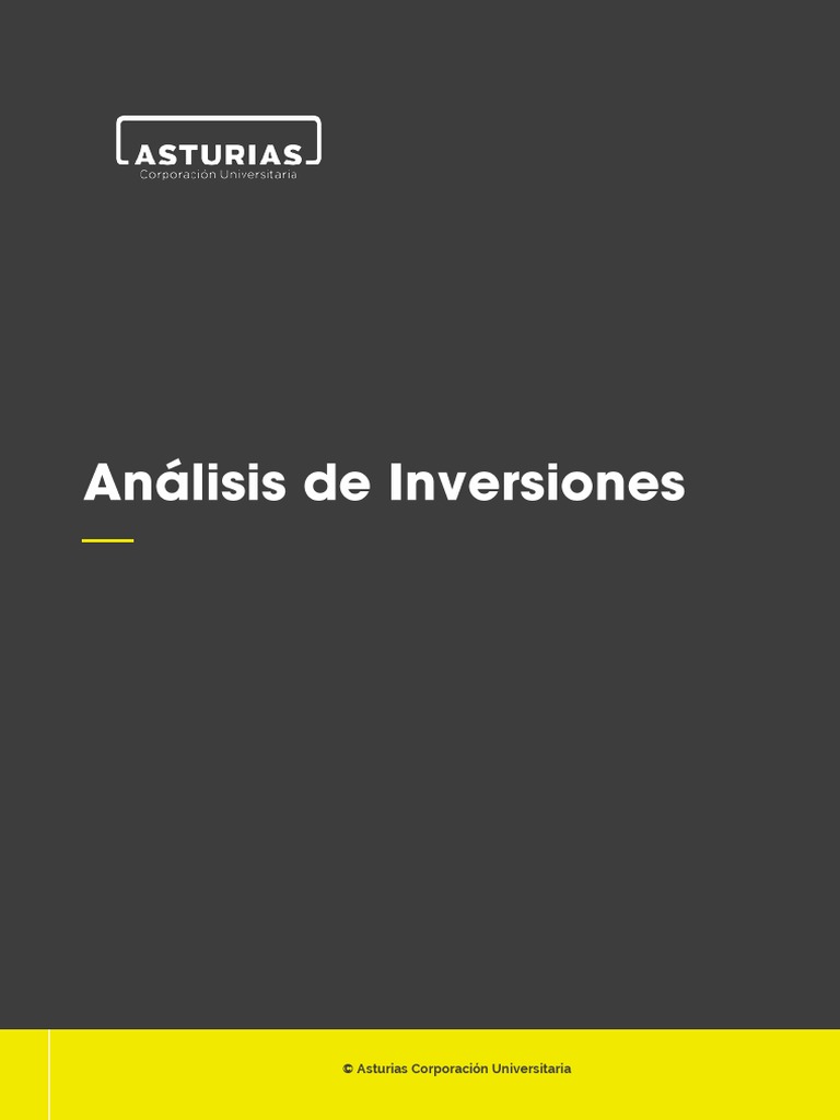 Analisis de Inversiones | PDF | Flujo de efectivo | Toma de decisiones
