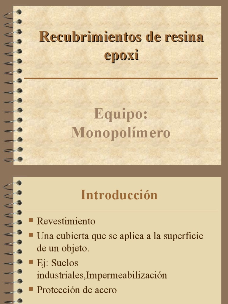 Resina Epoxi Español PDF Epoxy Química