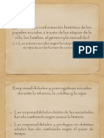 Evolución roles sociales según edad, género e historia