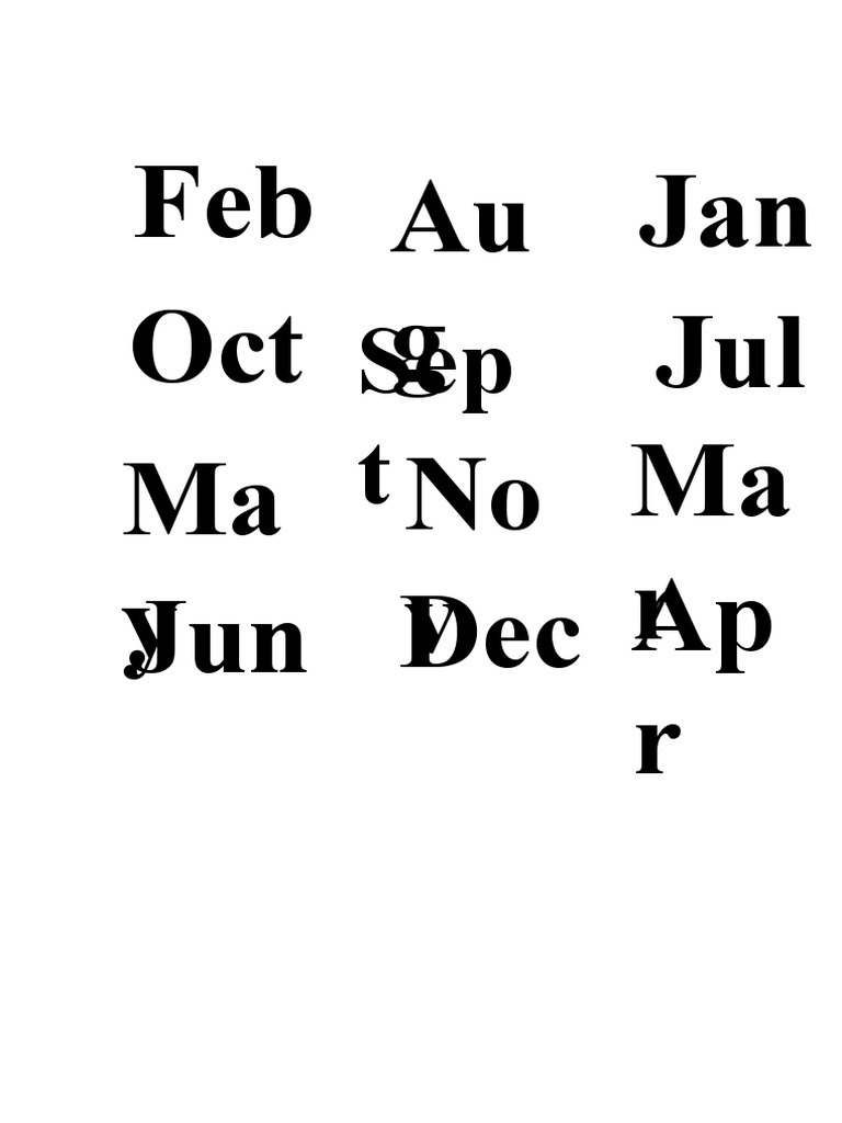 Month Leterring | PDF