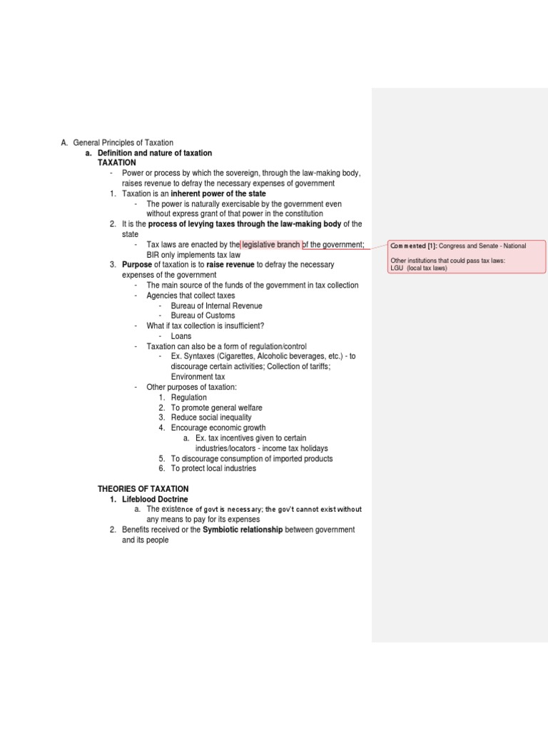 Overview of Taxation Principles | PDF | Taxes | Taxation In The United ...