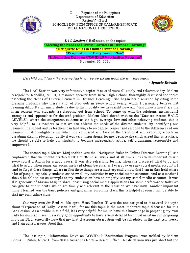 LAC Session 3 Reflection Summary | PDF | Social Media | Popular Culture ...