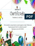 Certificado: Parabenizo o Aluno (A)